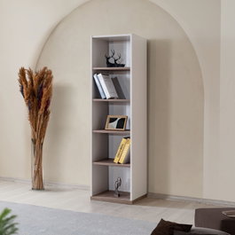 Hanah Home Milano Estantería Blanco y Marrón